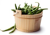 vegetarian diet; upright bundled green beans