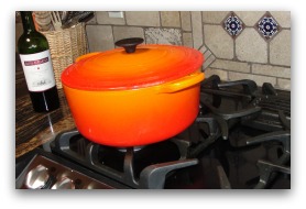 red cooking pot; seitan recipe